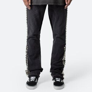 mnml B572 Studded Flare Denim - Black Size 36Black / 36